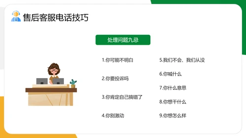 企业售后客服话术话务员培训PPT模板