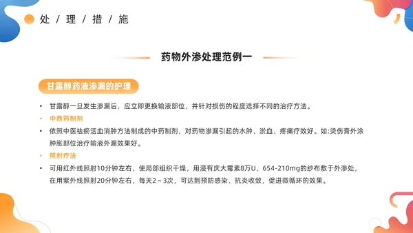 蓝色商务风药液外渗的应急预案及处理PPT模板护理医疗