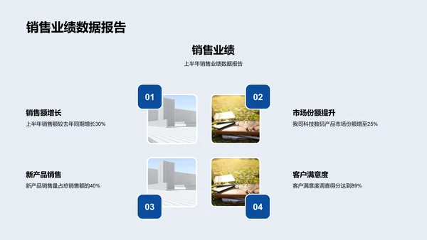 科技数码半年报告PPT模板