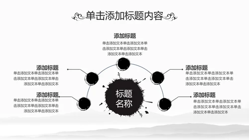 中国风水墨江南水乡古色古香古建筑动态PPT模板