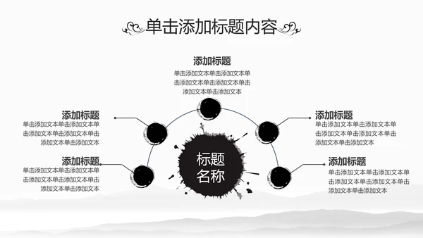 中国风水墨江南水乡古色古香古建筑动态PPT模板