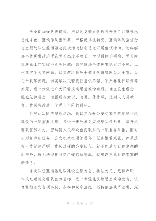 纪律整顿心得体会.docx