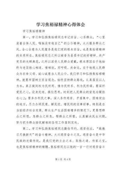 学习焦裕禄精神心得体会 (12).docx