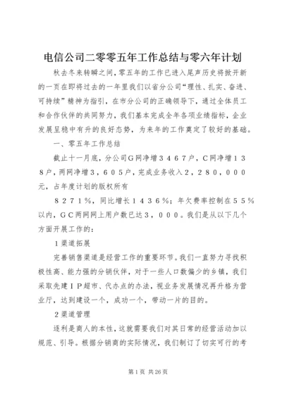 电信公司二零零五年工作总结与零六年计划_1.docx