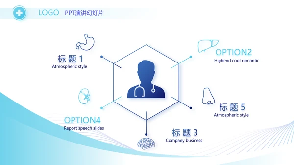 蓝色科技感医生进修总结汇报PPT动态模板