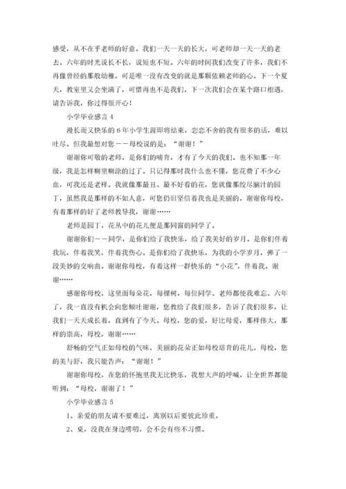 小学毕业感言.docx