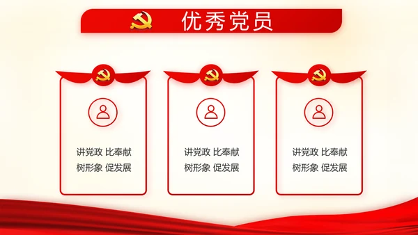 党员代表大会年会工作总结汇报PPT