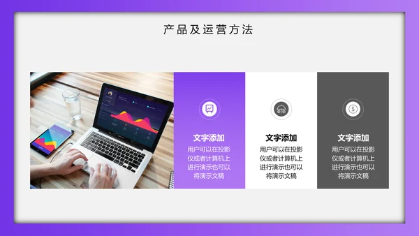 紫色渐变质感通用PPT商业计划书