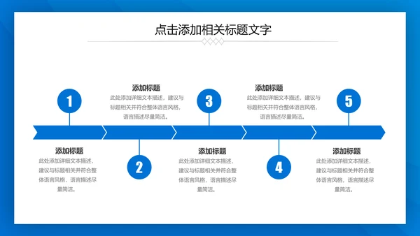 蓝色大气总结汇报PPT模板