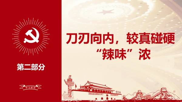 党史学习找差距明方向 PPT课件模板