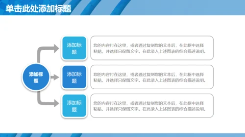 大气蓝色条纹抽象商务通用PPT