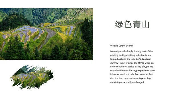 绿色生态环境保护绿水青山通用PPT模板