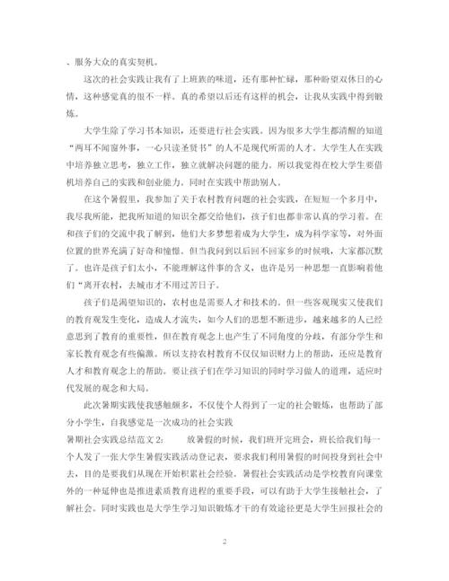精编之暑期社会实践总结范文.docx