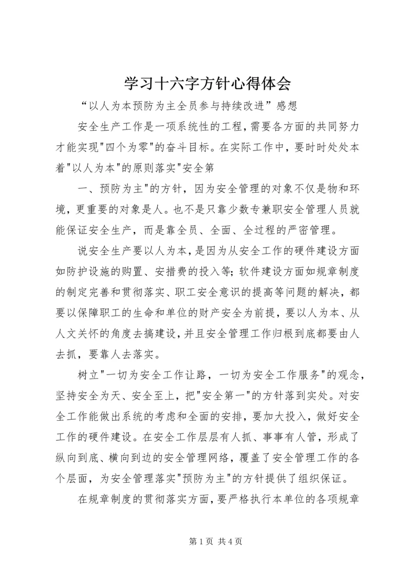 学习十六字方针心得体会 (4).docx