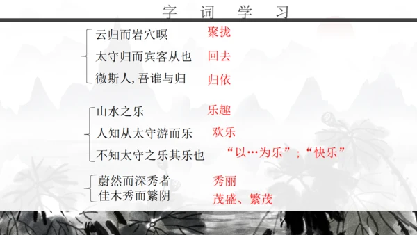 人教版初二年级语文《醉翁亭记》通用PPT课件