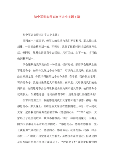 初中军训心得500字大小主题4篇.docx