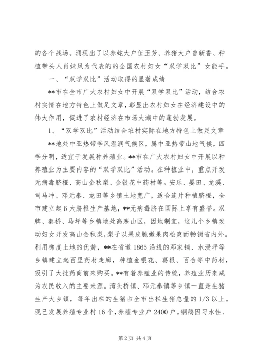 农村妇女双学双比活动实践思考 (2).docx