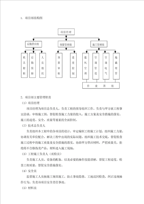 小学空调施工组织设计