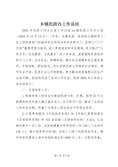 乡镇民政办工作总结.docx