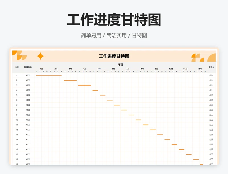 工作进度甘特图