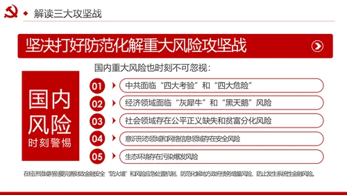 推进三大攻坚战全面建成小康社会党课PPT
