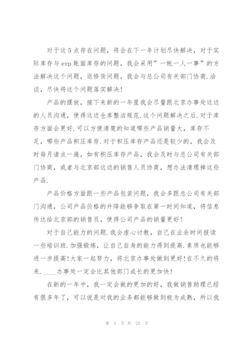 销售助理年度工作计划2022年5篇.docx