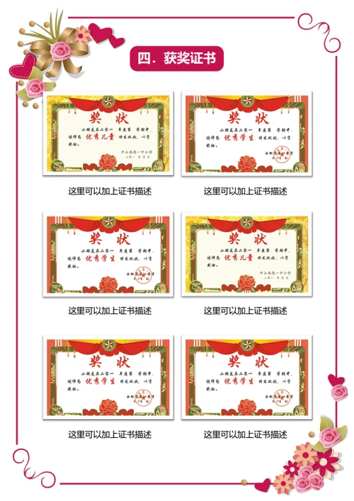 小升初学科竞赛获奖简历