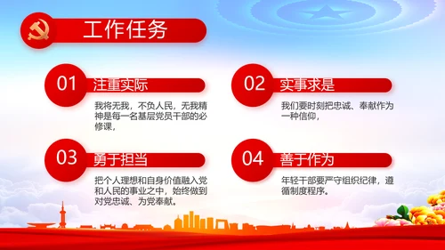 红色党建党支部述职报告动态PPT