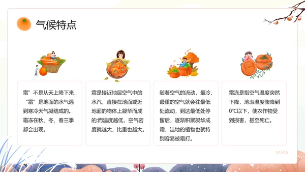 中国风传统二十四节气之霜降PPT课件模板