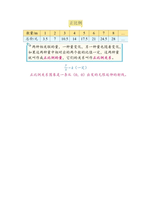 《正比例》（教案）人教版六年级数学下册