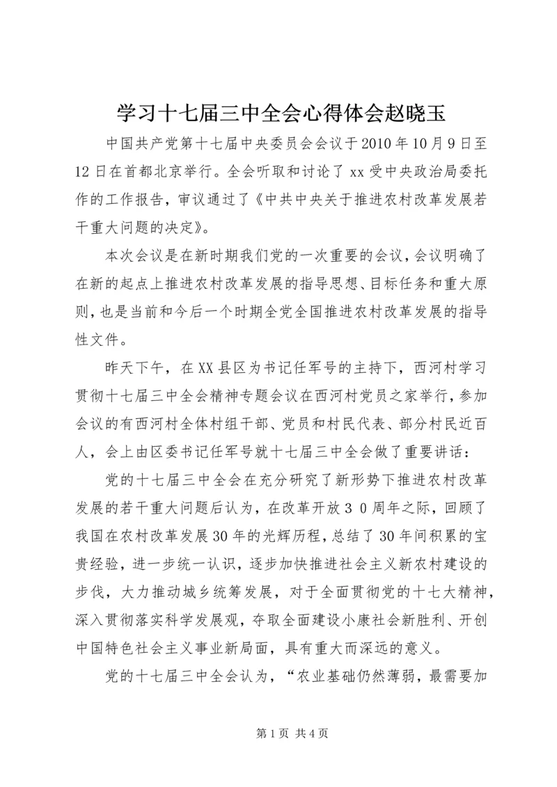 学习十七届三中全会心得体会赵晓玉 (5).docx