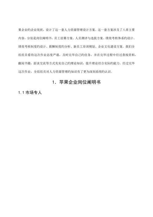 公司人力资源管理设计方案.docx