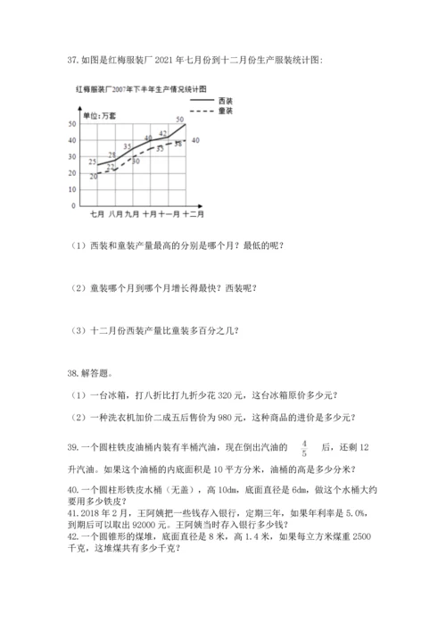 六年级小升初数学应用题50道a4版打印.docx
