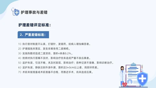 蓝色商务简约插画风医疗护理不良事件报告制度ppt
