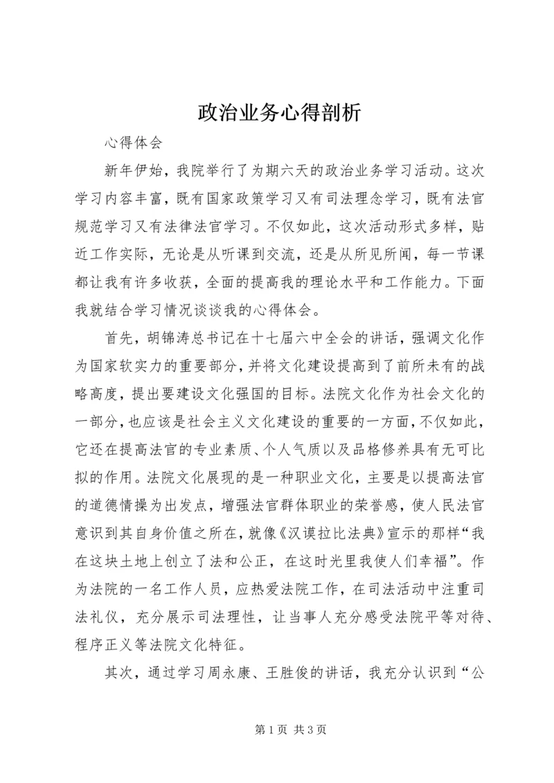 政治业务心得剖析_1.docx