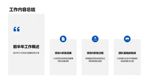 化学研发半年总结PPT模板