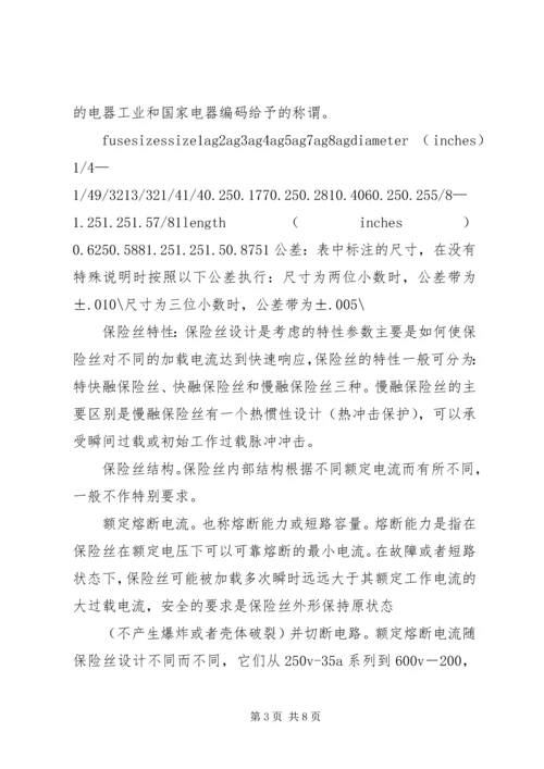 保险丝应用规范.docx