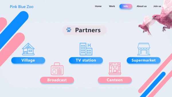 3D质感鹦鹉鸟类通用PPT模板