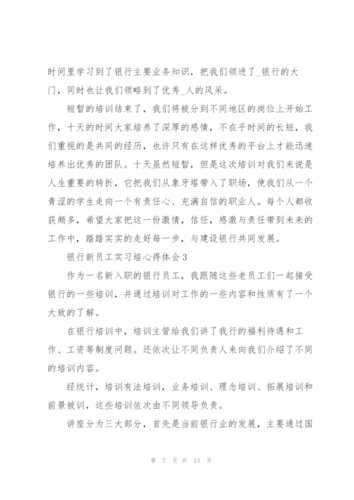 银行新员工实习培心得体会5篇.docx