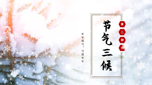白色简约实拍雪景中国传统节气大雪节气介绍PPT