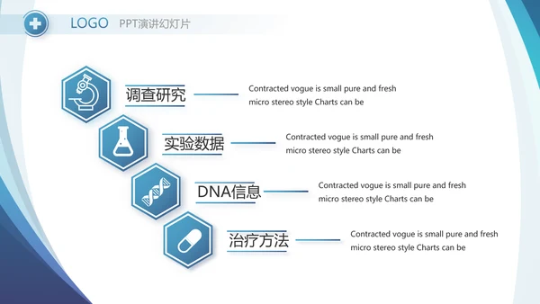 蓝色医疗工作总结汇报计划动态PPT