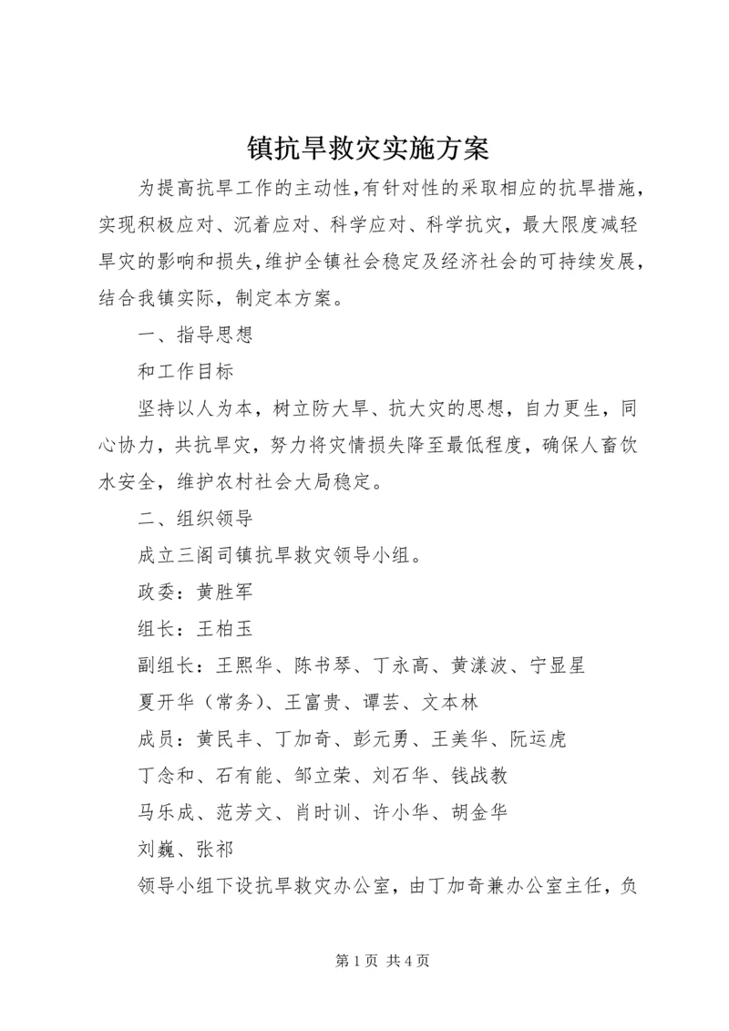 镇抗旱救灾实施方案.docx