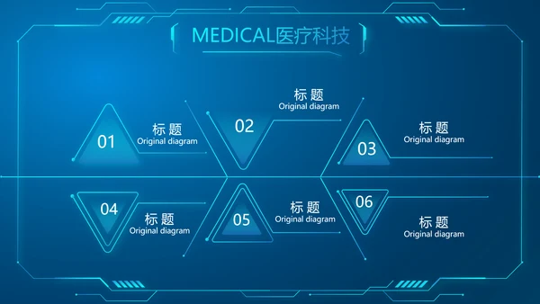 蓝色医学影像数字化医疗技术工作总结动态PPT