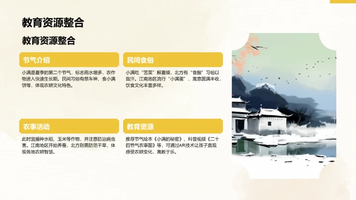 二十四节气小满PPT模板