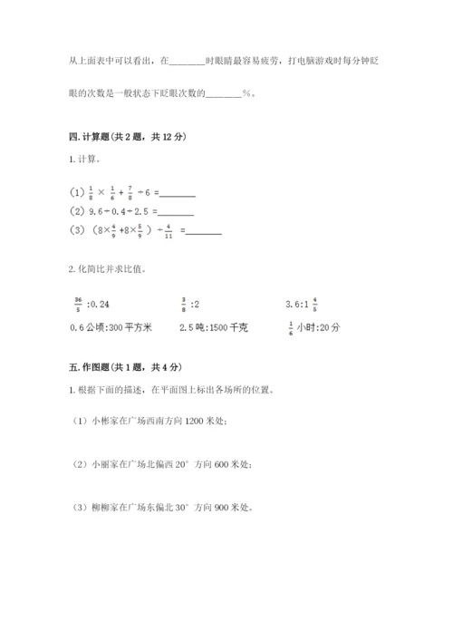 小学数学六年级上册期末模拟卷及参考答案【突破训练】.docx