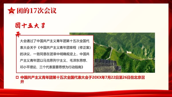 中国共青团发展史历程团课共青团团课PPT课件