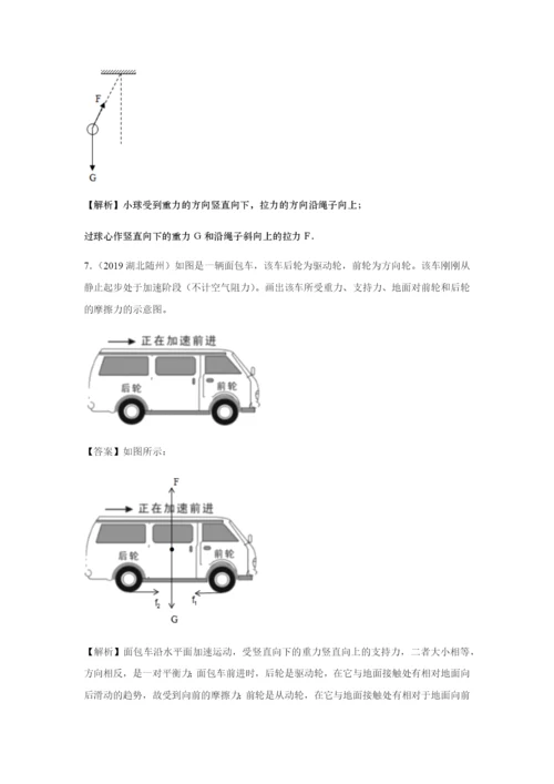 （备战2021）中考物理作图题必考10种类型学考练 专题05 力的示意图的作图题（含解析）.docx