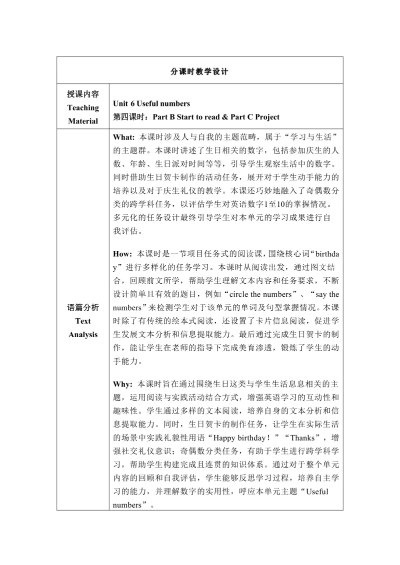 Unit 6 Useful numbersPart B Start to read & Part C