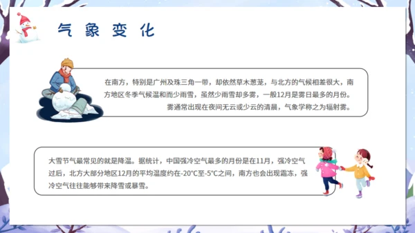 大雪季气冬天通用PPT模板