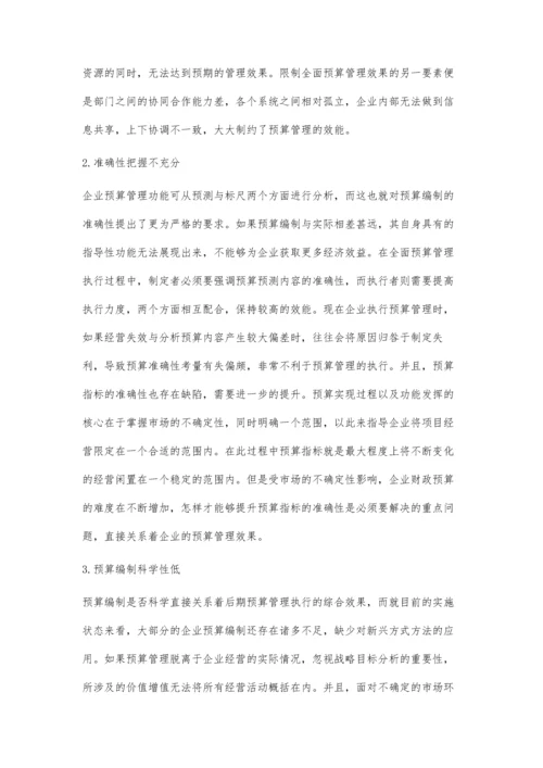 企业全面预算管理的执行与分析.docx